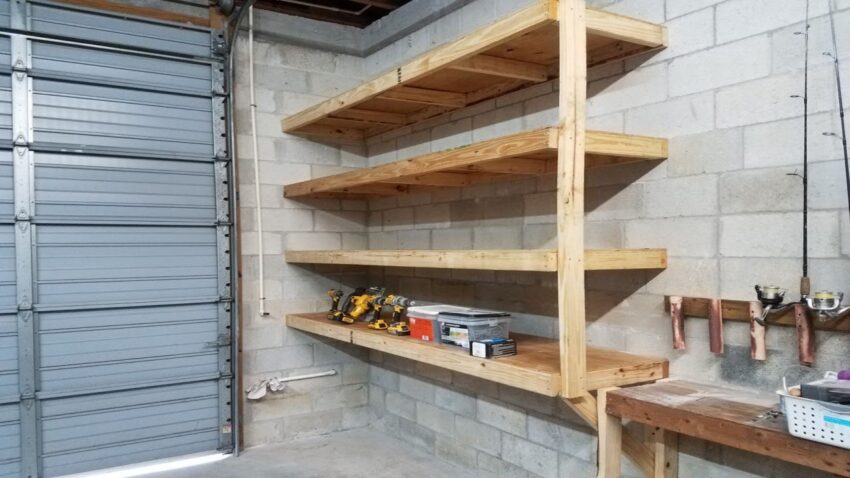how to build garage shelves from 2x4's