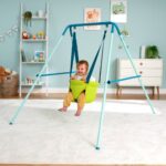 What are the safety features of a baby swing