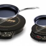 Nuwave Gold Induction Cooktop digital controls showing temperature settings for precise cooking