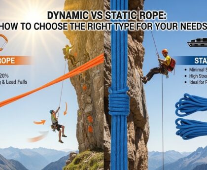 Dynamic vs static rope stretch comparison chart