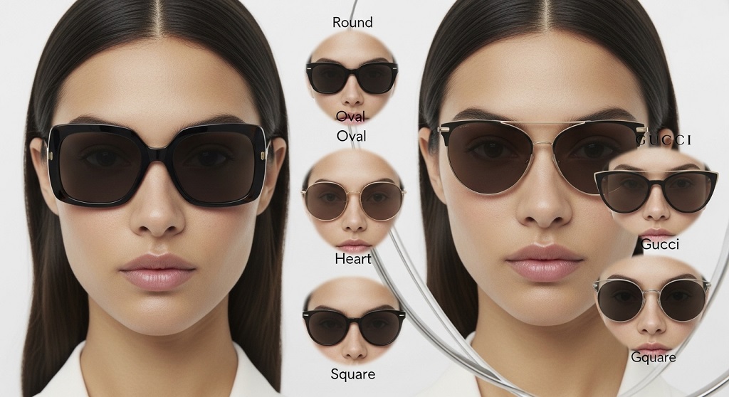 Best Gucci sunglasses styles for different face shapes visual guide