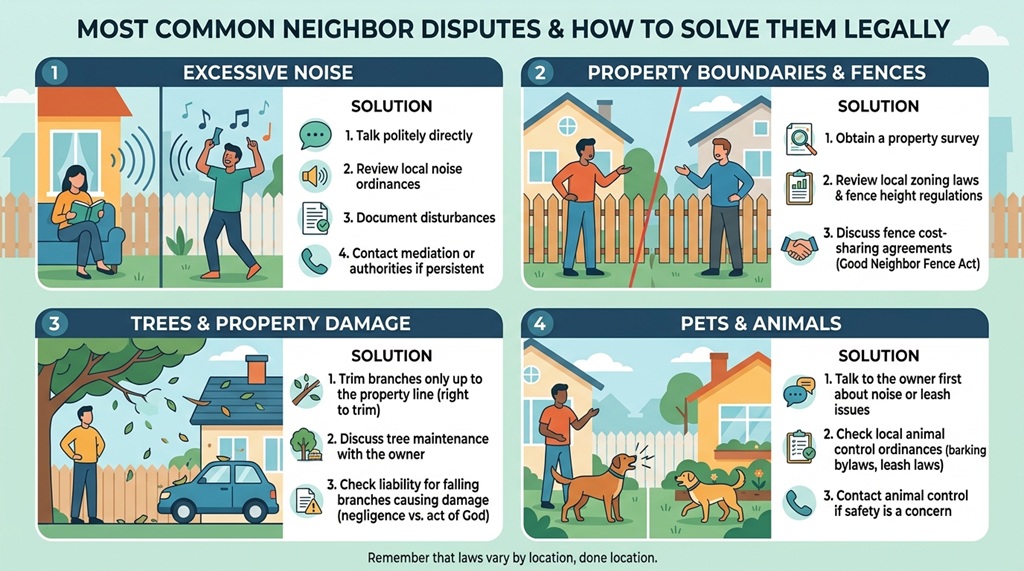 illustration of residential noise complaint legal documentation process