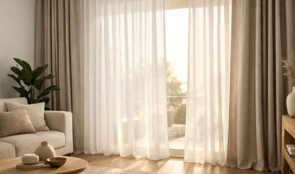 Different curtain fabric samples displayed for style and function comparison