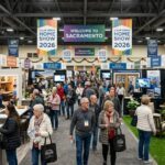 Visitors exploring exhibitor booths at the California Home Show 2026 at Sacramento Convention Center in December